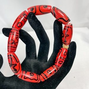 Red African Beaded Bracelet